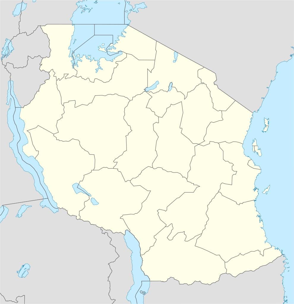Kort over tanzania vektor