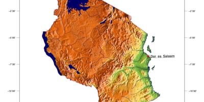 Kort over tanzania højde