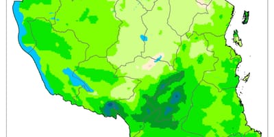Kort over tanzania klima
