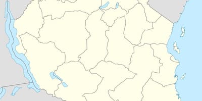 Kort over tanzania vektor