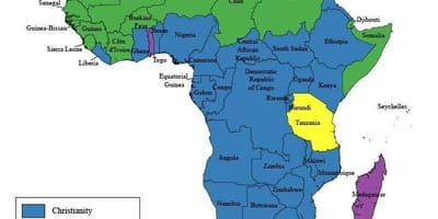 Kort over tanzania religion
