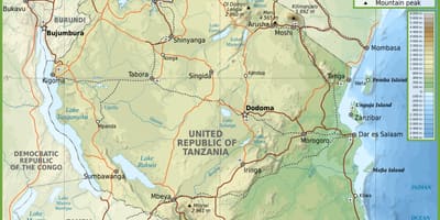 Kort vej til tanzania med afstande